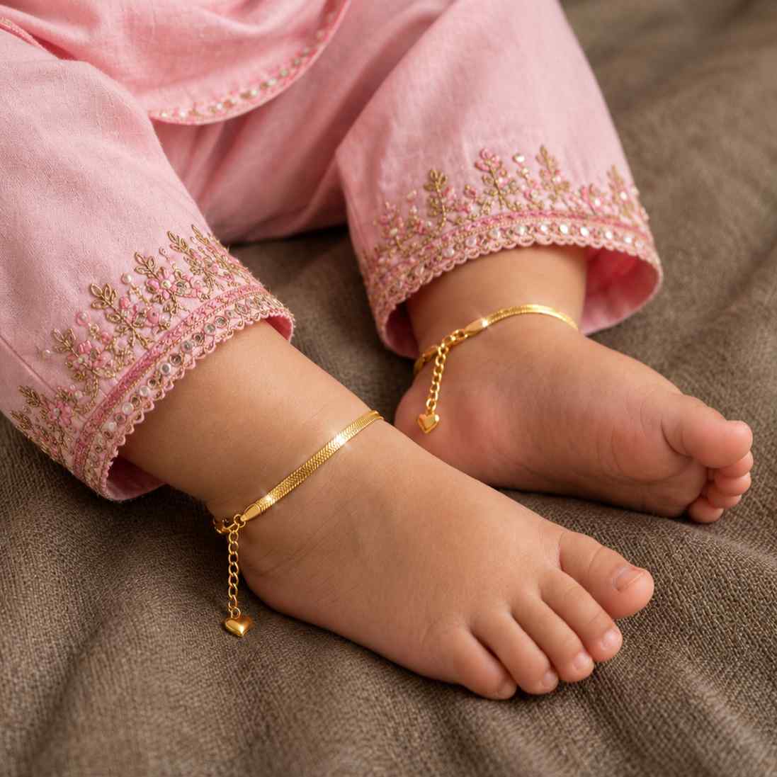 (2 পিস) 1 জোড়া বাচ্চাদের পায়েল, বয়স 5 - 14 বছর, Color Guaranteed